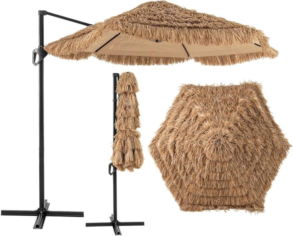 Test du parasol LED Goplus : style hawaïen pratique