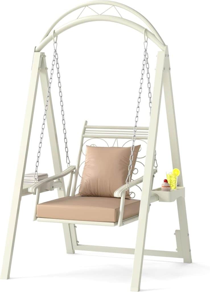 Test balancelle jardin COSTWAY : confort et élégance en métal noir