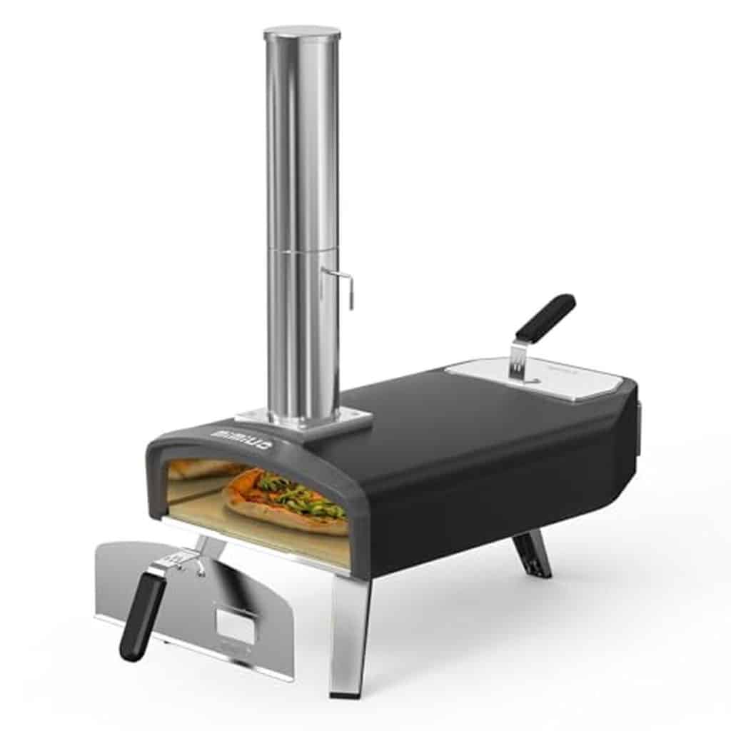 Test du four à pizza portable Mimiuo avec pierre carrée de 33 cm
