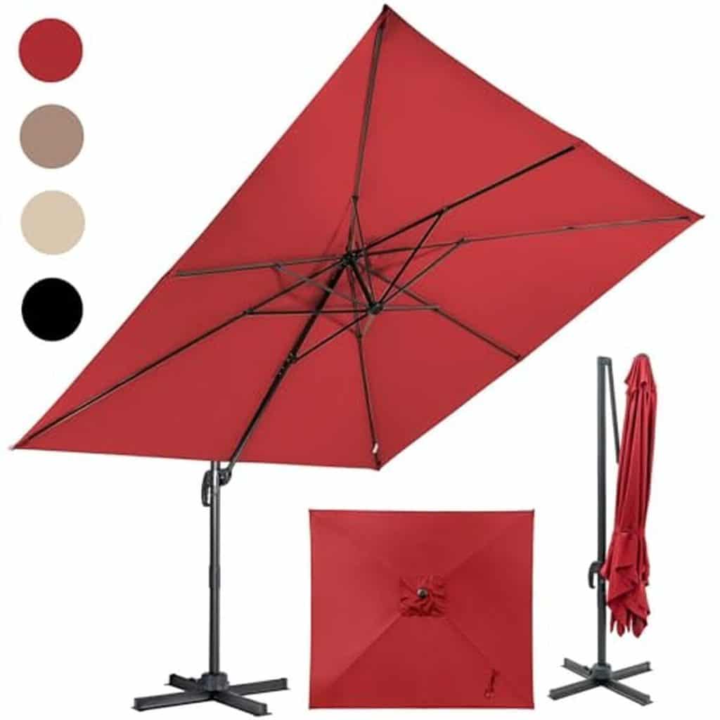 Test du parasol déporté RELAX4LIFE 3x3M : inclinable et rotatif à 360°