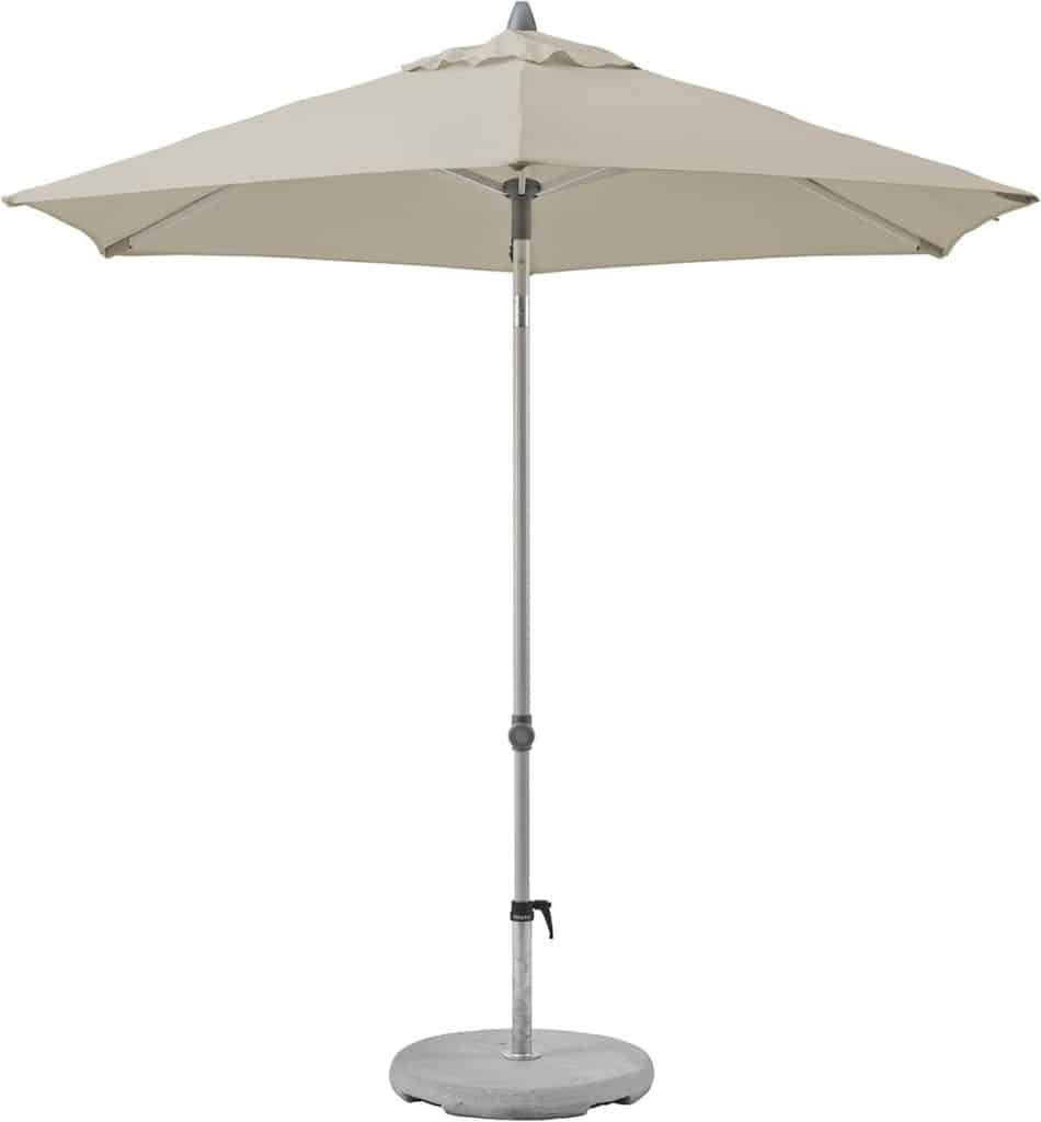 Test du parasol Suncomfort by Glatz : efficacité et design en gris cassé