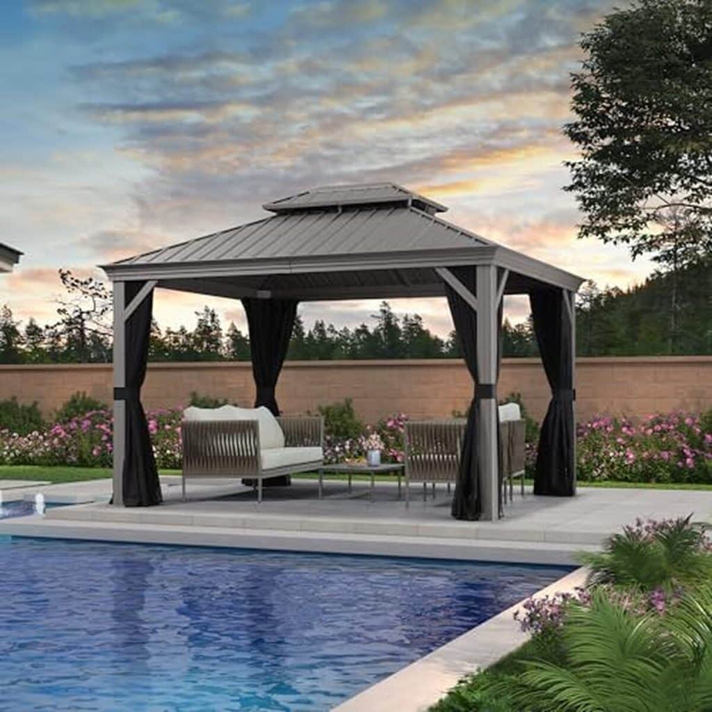 Test : tonnelle Purple Leaf 3x3, 65 m | robustesse et élégance au jardin