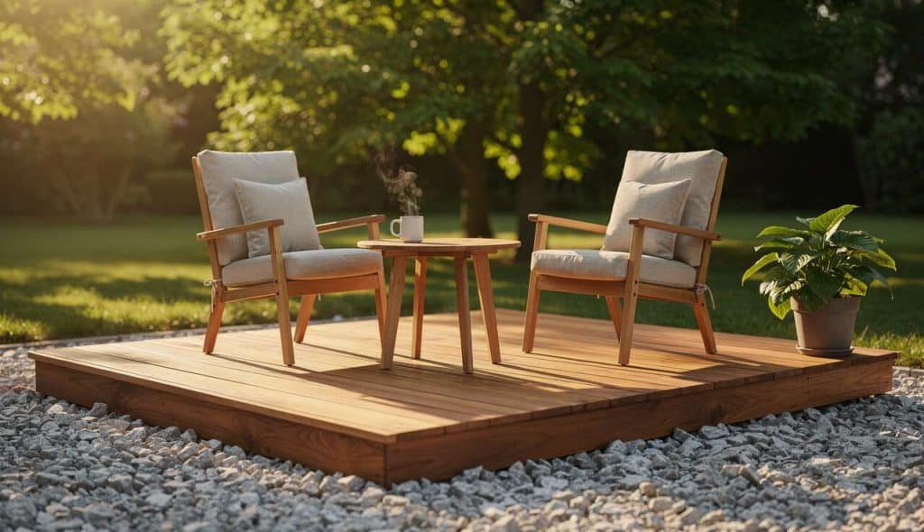 Installer sa terrasse en bois sur du gravier : guide et astuces