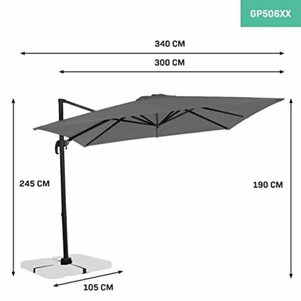 Découvrez notre avis sur le parasol VONROC Pisogne 300x300cm : performance, esthétique et fiabilité pour aménager votre espace extérieur avec style et efficacité