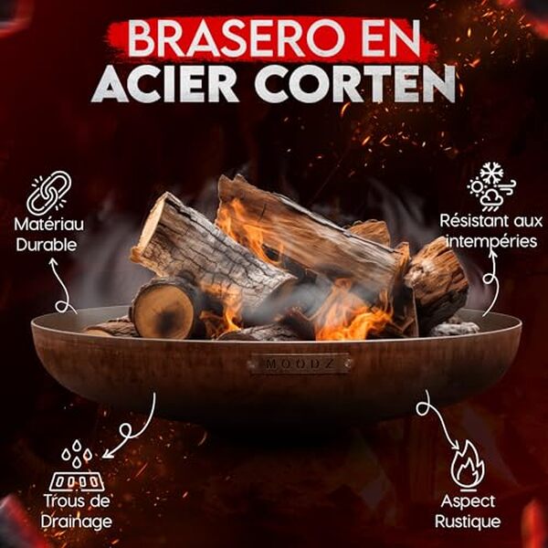 Découvrez pourquoi le brasero Moodz 80 cm en acier corten est l'accessoire idéal pour sublimer votre jardin. Esthétique, durable et performant, il transformera vos soirées en plein air.