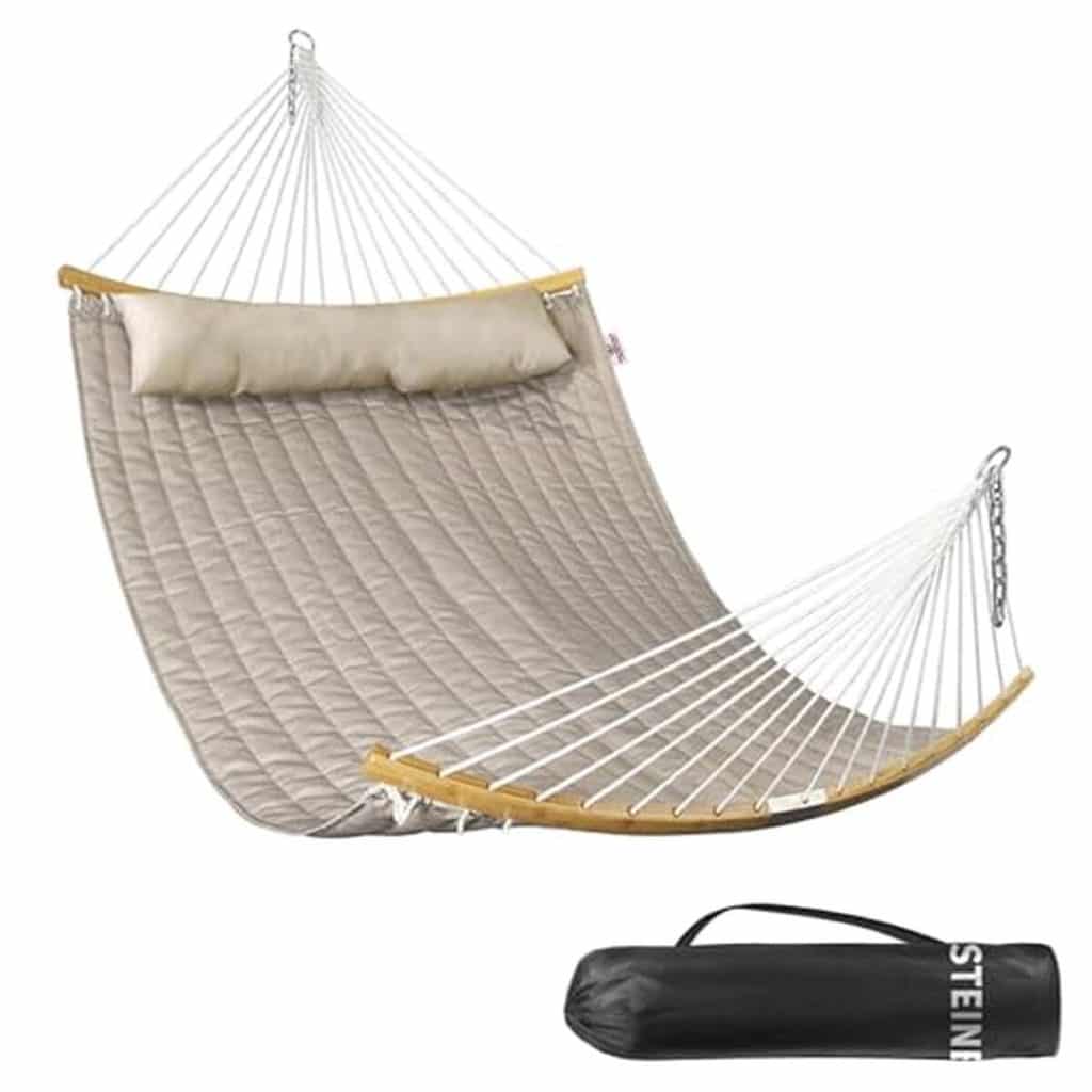 Test du hamac double Bathonly : confort et style en amande blanche