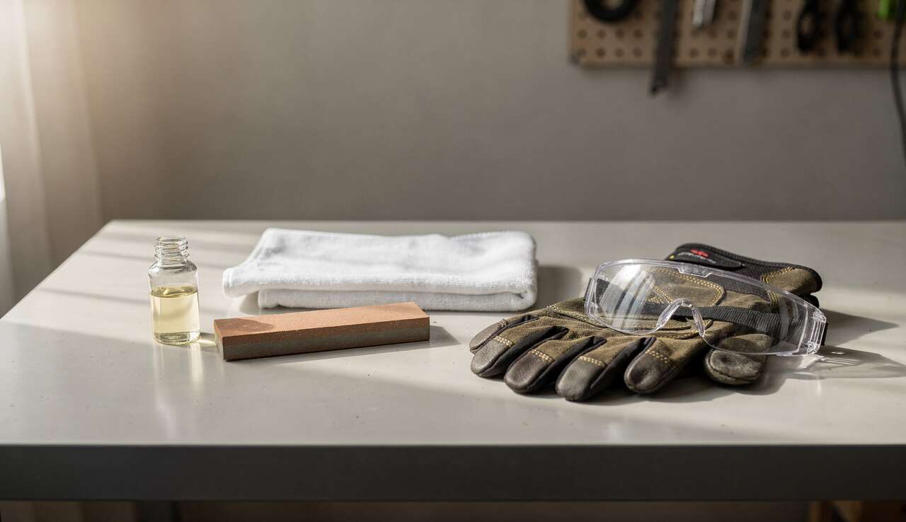 Matériel nécessaire pour affûter une lame Matériel nécessaire pour affûter une lame