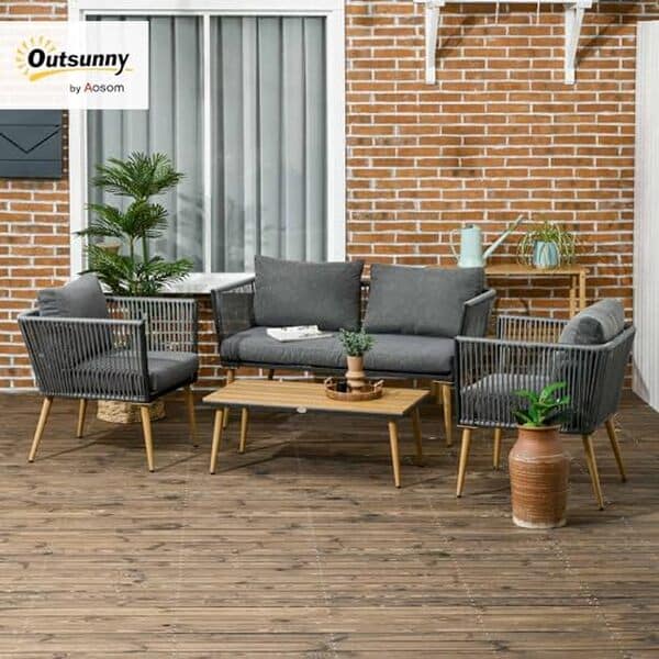Découvrez notre test détaillé du salon de jardin Outsunny en résine tressée, un ensemble élégant et confortable pour vos moments de détente à l'extérieur. Idéal pour 4 personnes, ce mobilier allie design et praticité pour sublimer votre jardin ou terrasse.