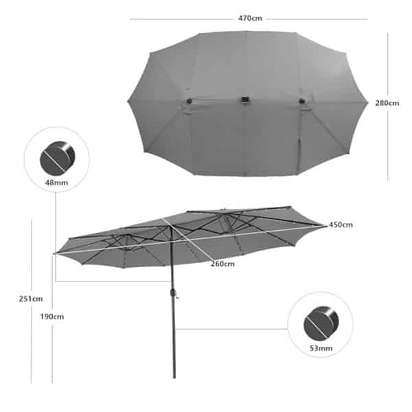Découvrez notre test complet du parasol double Costway : un modèle extra large et solaire pour profiter de l'ombre en toute élégance et respecter l'environnement.