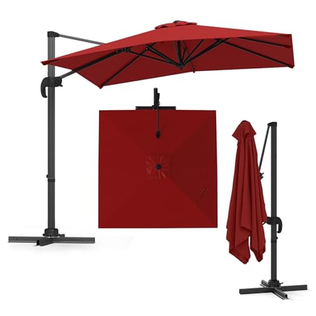 Test du parasol de jardin Goplus : inclinaison réglable et rotation à 360°