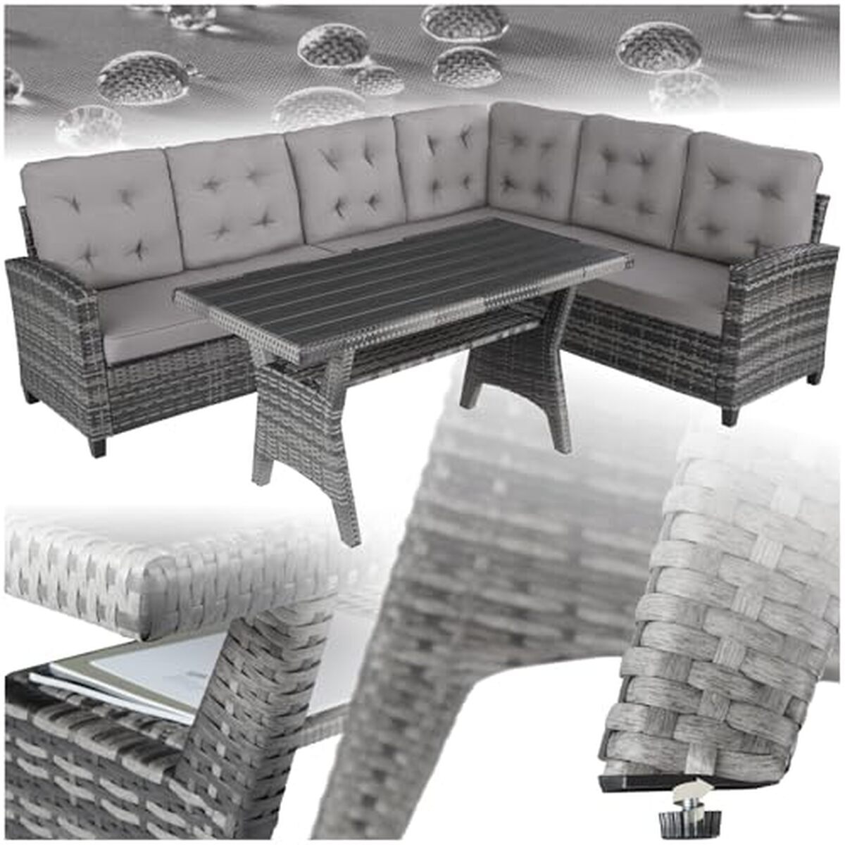 Test TecTake salon de jardin XXL : confort et style en extérieur