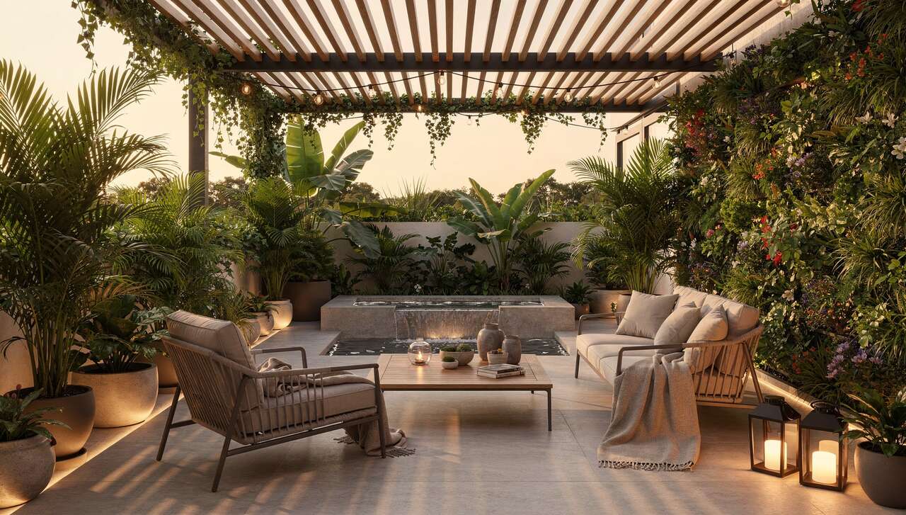 Créer une oasis de fraîcheur sur votre terrasse ombragée