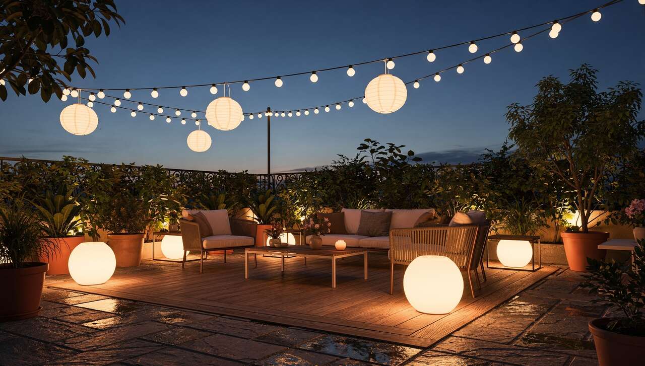 Installer des éléments de décor lumineux pour profiter de la nuit