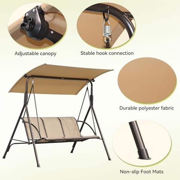 Découvrez notre avis complet sur la balancelle Angel Living 3 places avec toit ajustable : confort, durabilité et design pour votre jardin. 