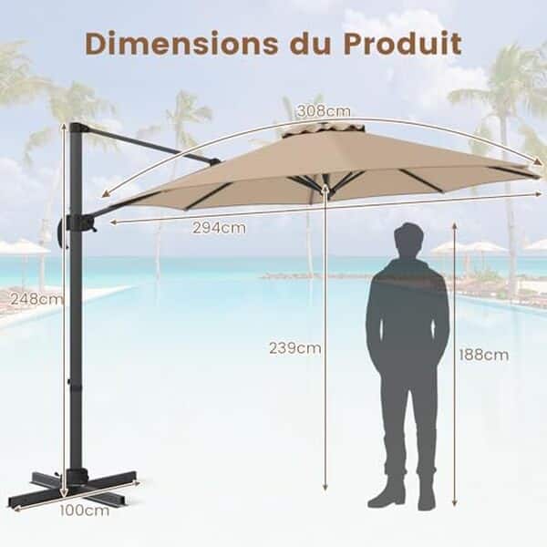 Découvrez notre test détaillé du parasol déporté COSTWAY 3m : performances, protection solaire et qualité. Guide d'achat complet pour votre jardin. 