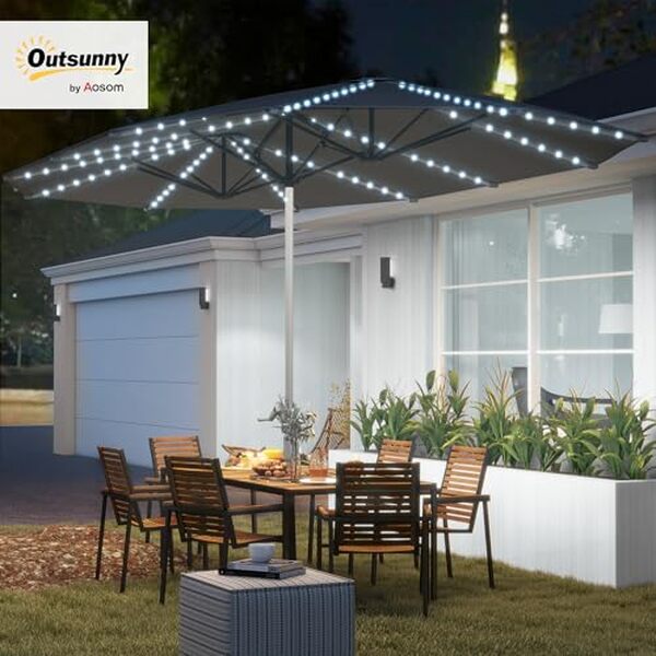 Découvrez notre test complet du parasol double Outsunny avec LED solaires et protection UV 50+. Avis, caractéristiques et conseils pour choisir votre parasol de jardin. 