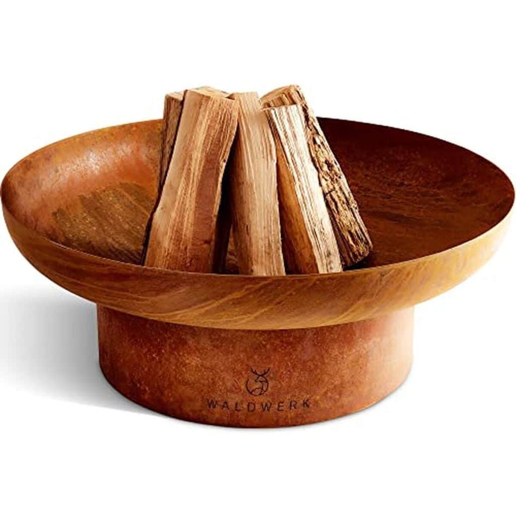 Test : brasero extérieur Waldwerk 78 cm en acier patiné