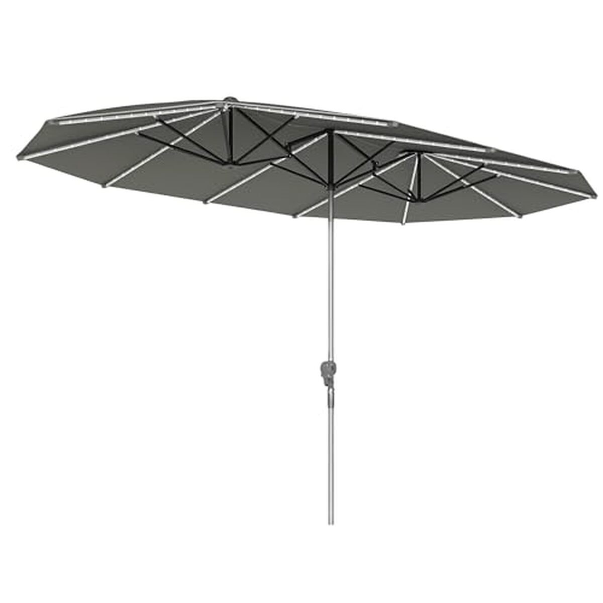 Test du parasol double Outsunny avec LED solaires et protection UV 50+