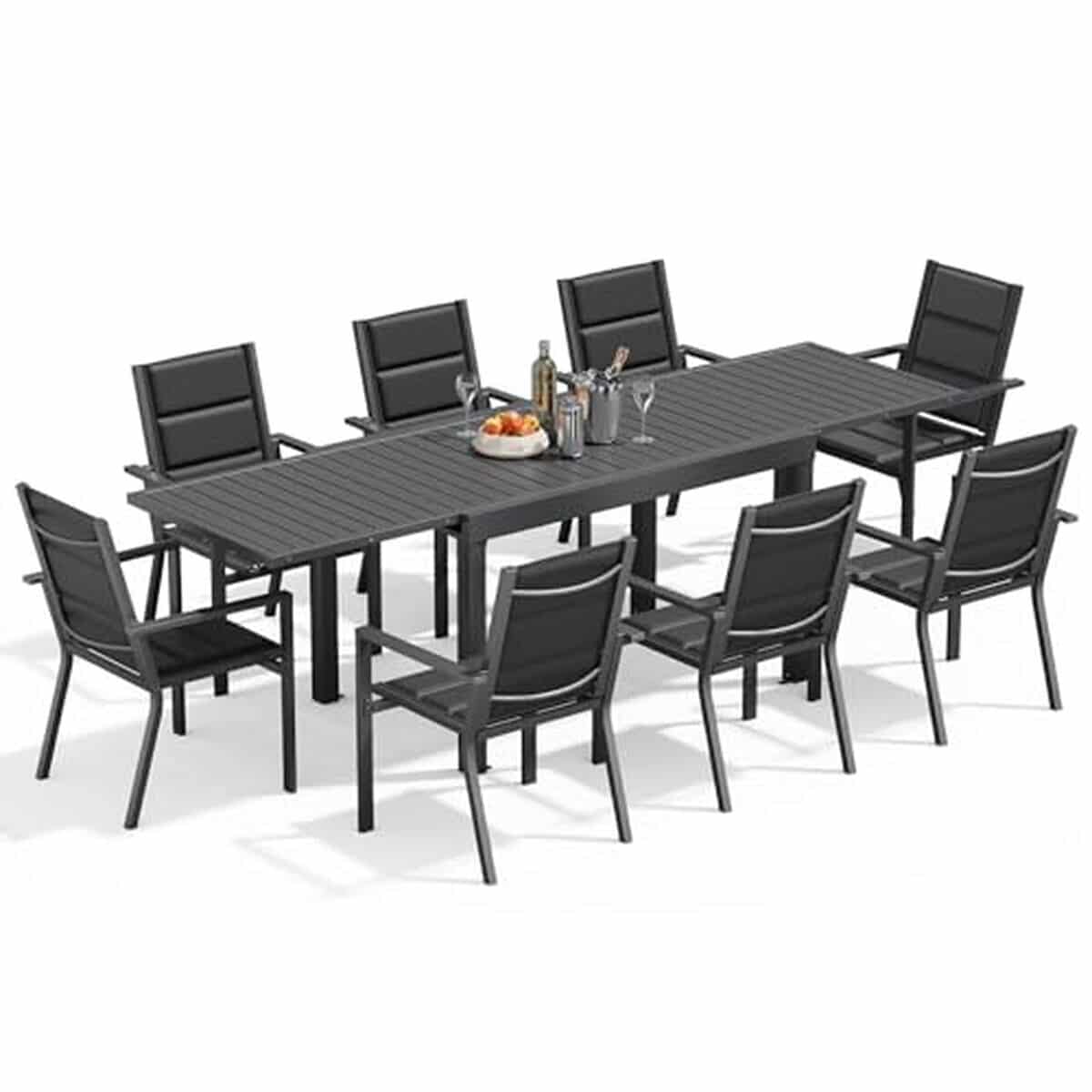 Test du salon de jardin extensible Devoko 8+1 en aluminium