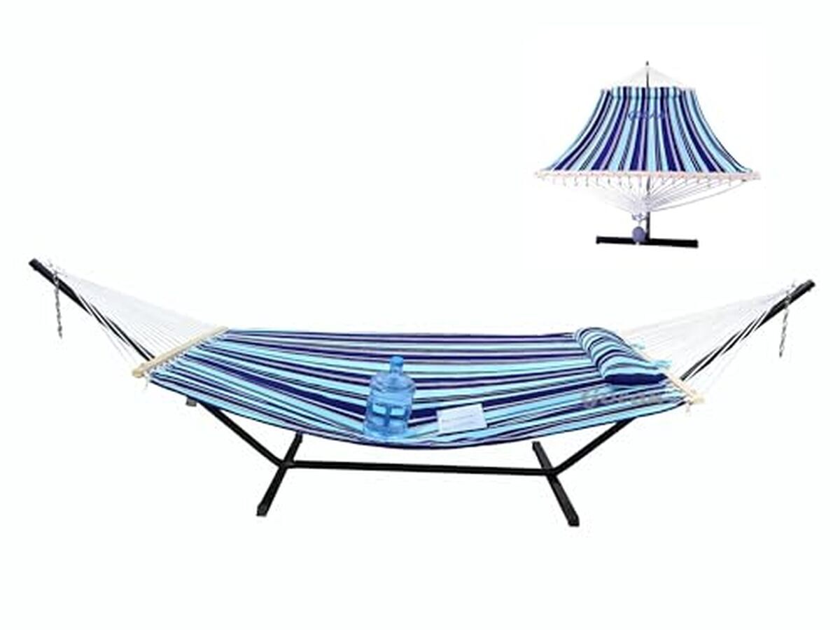 Test GOCAN : hamac double en tissu matelassé avec support