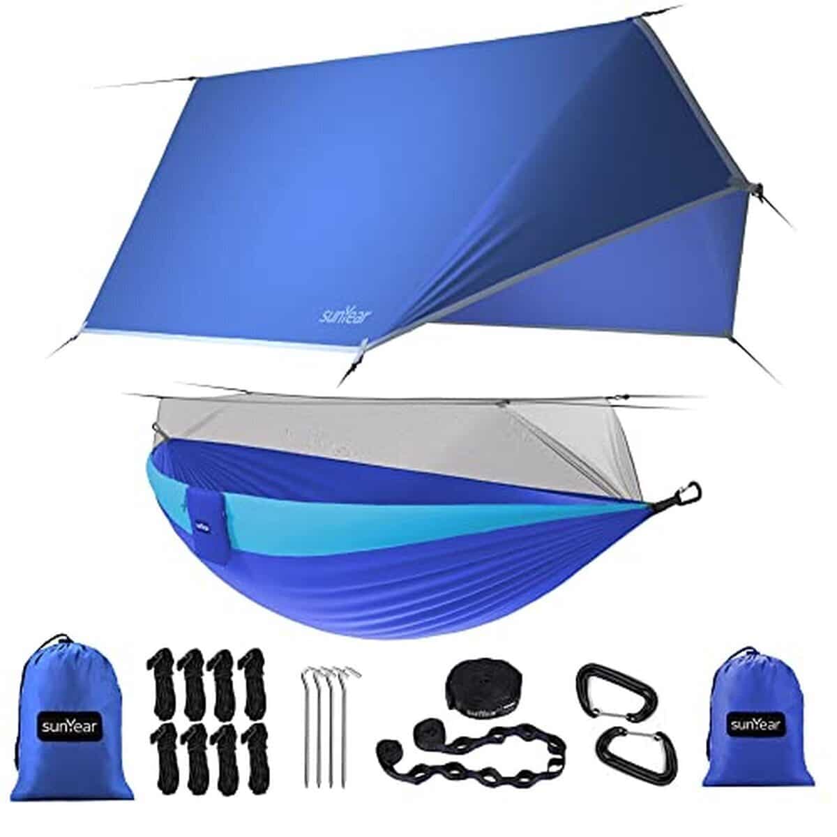 Test : hamac Sunyear avec bâche et filet anti-pluie