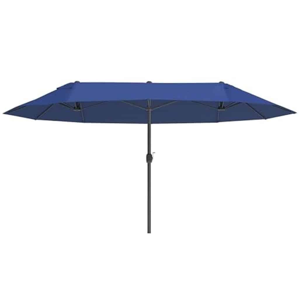 Test : parasol Outsunny double rectangulaire bleu
