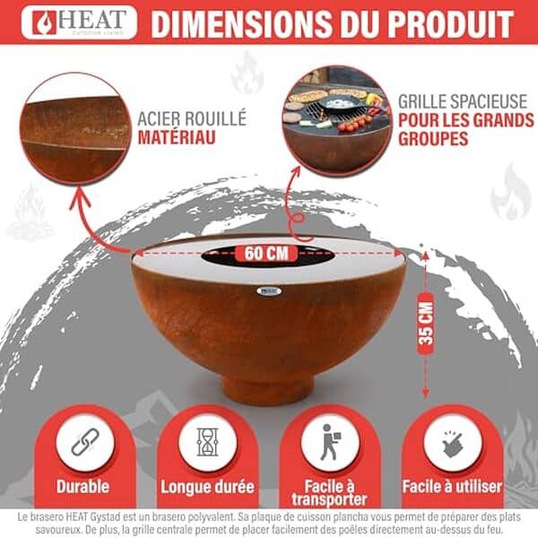 Découvrez notre test détaillé du brasero HEAT Outdoor Living Gystad. Analyse complète, avantages et inconvénients pour une cuisson authentique au feu de bois en toute sécurité. 