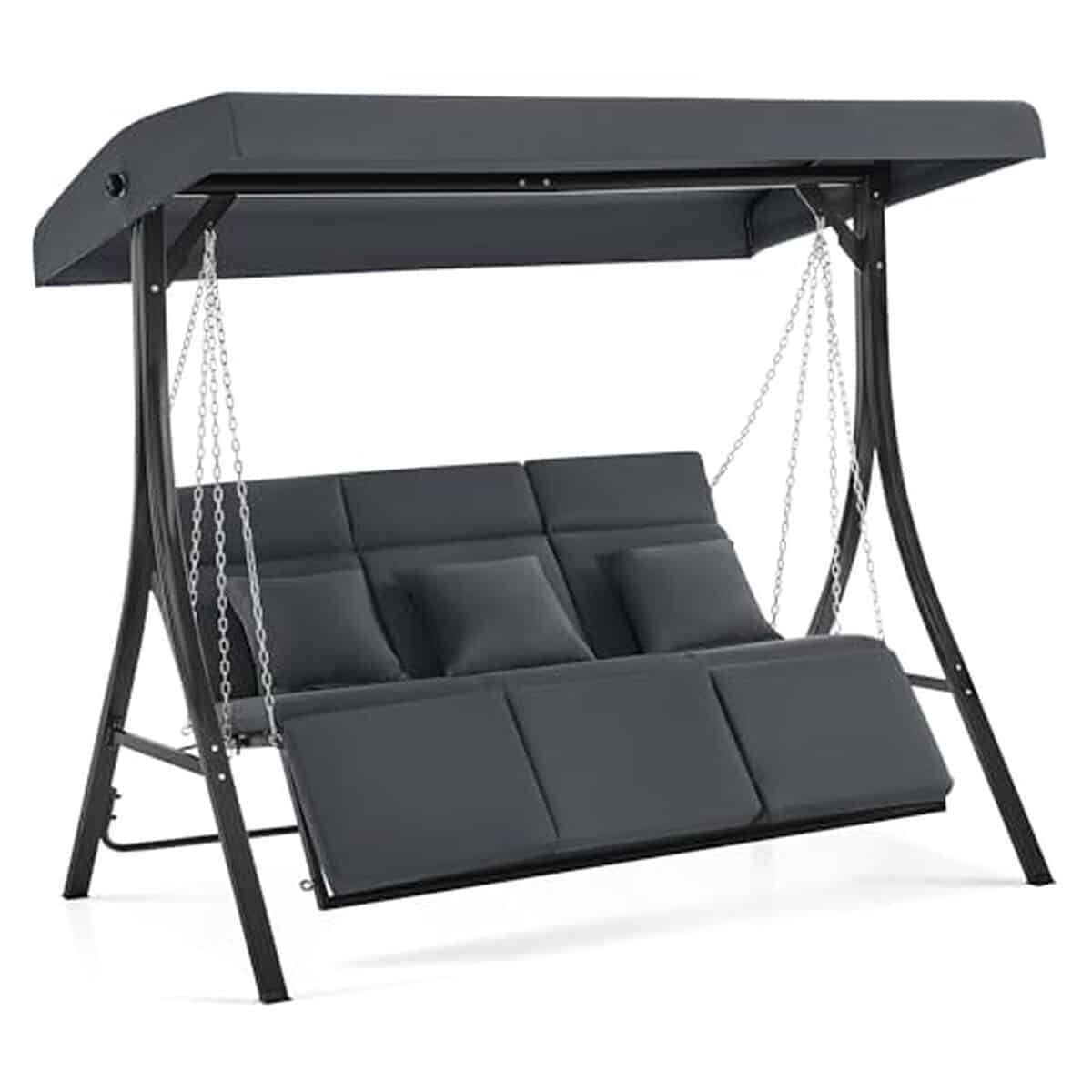 Test : balançoire MCombo Hollywood inclinable 3 places 8018 (gris)