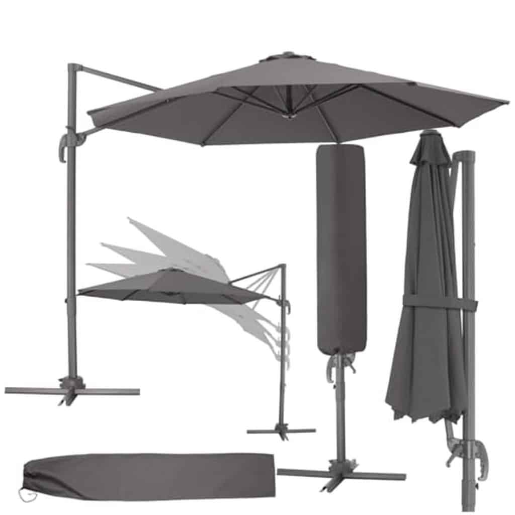 Test du parasol déporté TecTake® : l'élégance pratique pour votre jardin