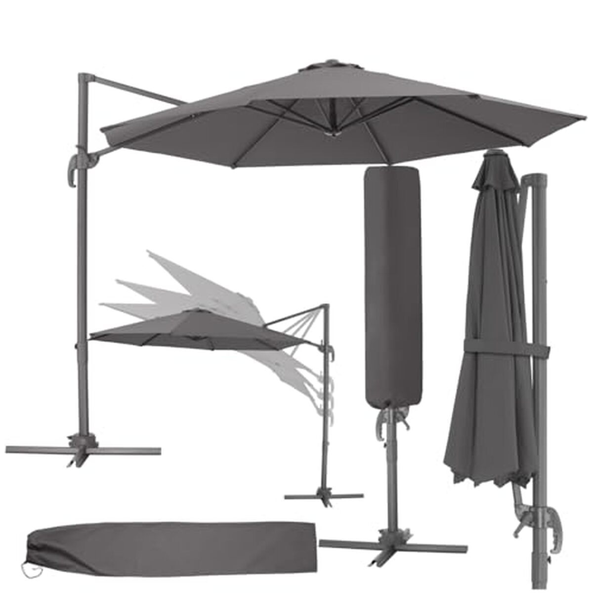 Test du parasol déporté TecTake® : l'élégance pratique pour votre jardin