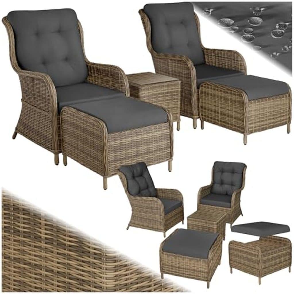 Test du salon de jardin tectake® en poly rotin et aluminium