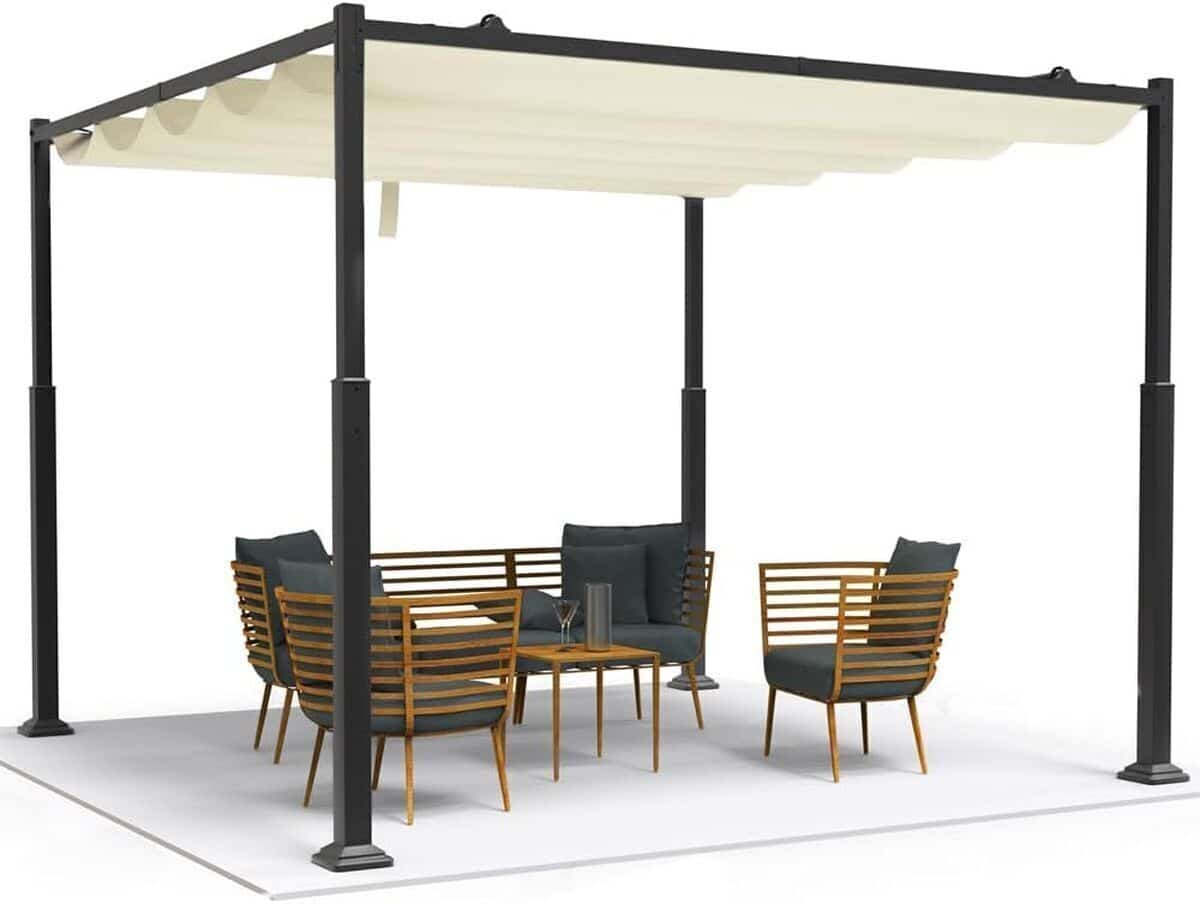 Test de la pergola Vounot rétractable 3x3m pour terrasse