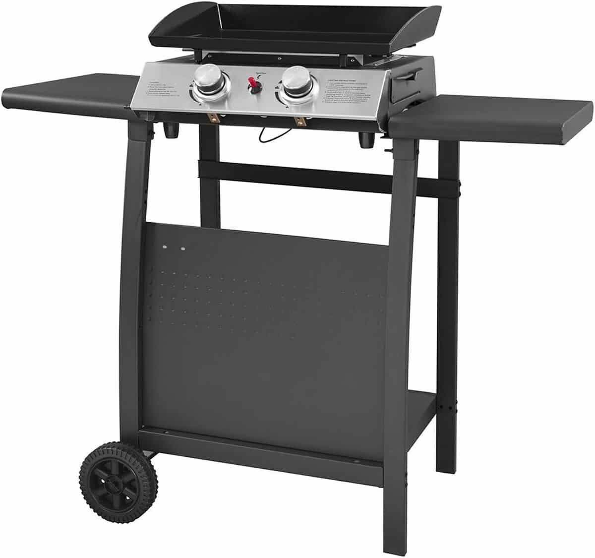 Test de la plancha au gaz Happy Garden Mala : 2 brûleurs 5 kW et chariot