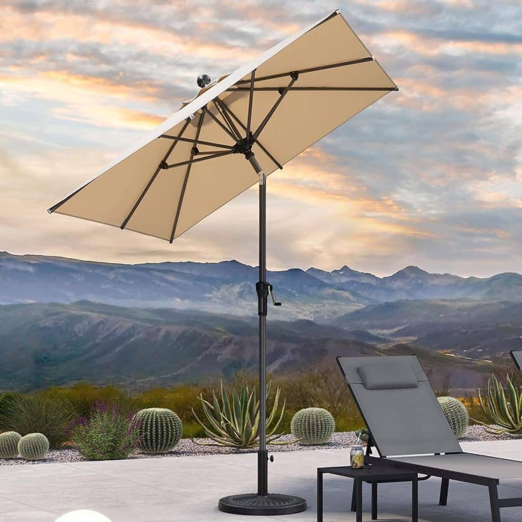 Test du parasol inclinable Purple Leaf : protection UV stylée pour votre extérieur