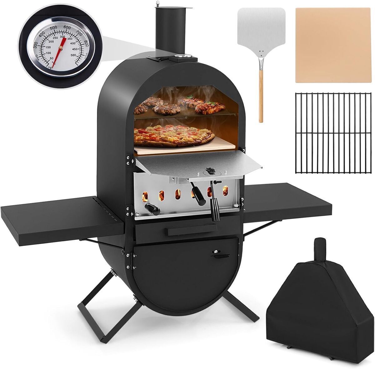 Test GYMAX four à pizza à bois : cuisson facile et performance maximale