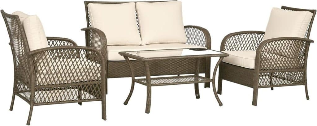 Test : salon de jardin Outsunny 4 places style colonial