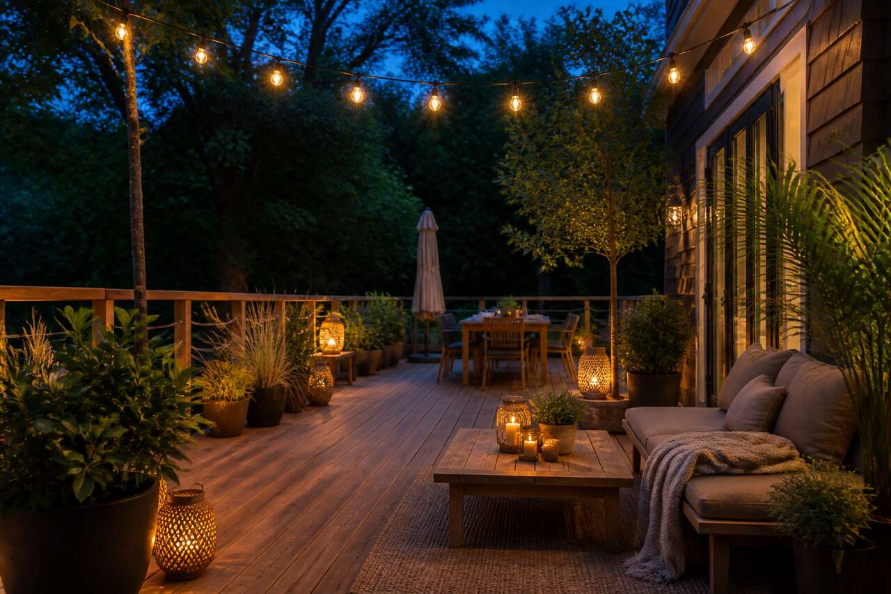 5 idées pour éclairer une terrasse en bois