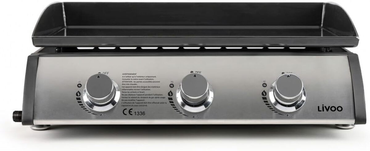 Test de la plancha gaz 7.5kw DOC277 : la plaque en acier émaillé