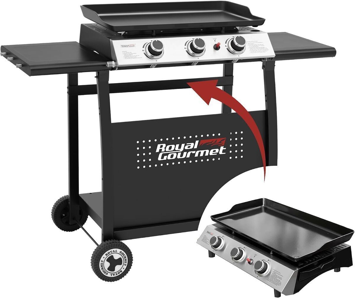 Test plancha gaz Royal Gourmet sur chariot : puissance et portabilité